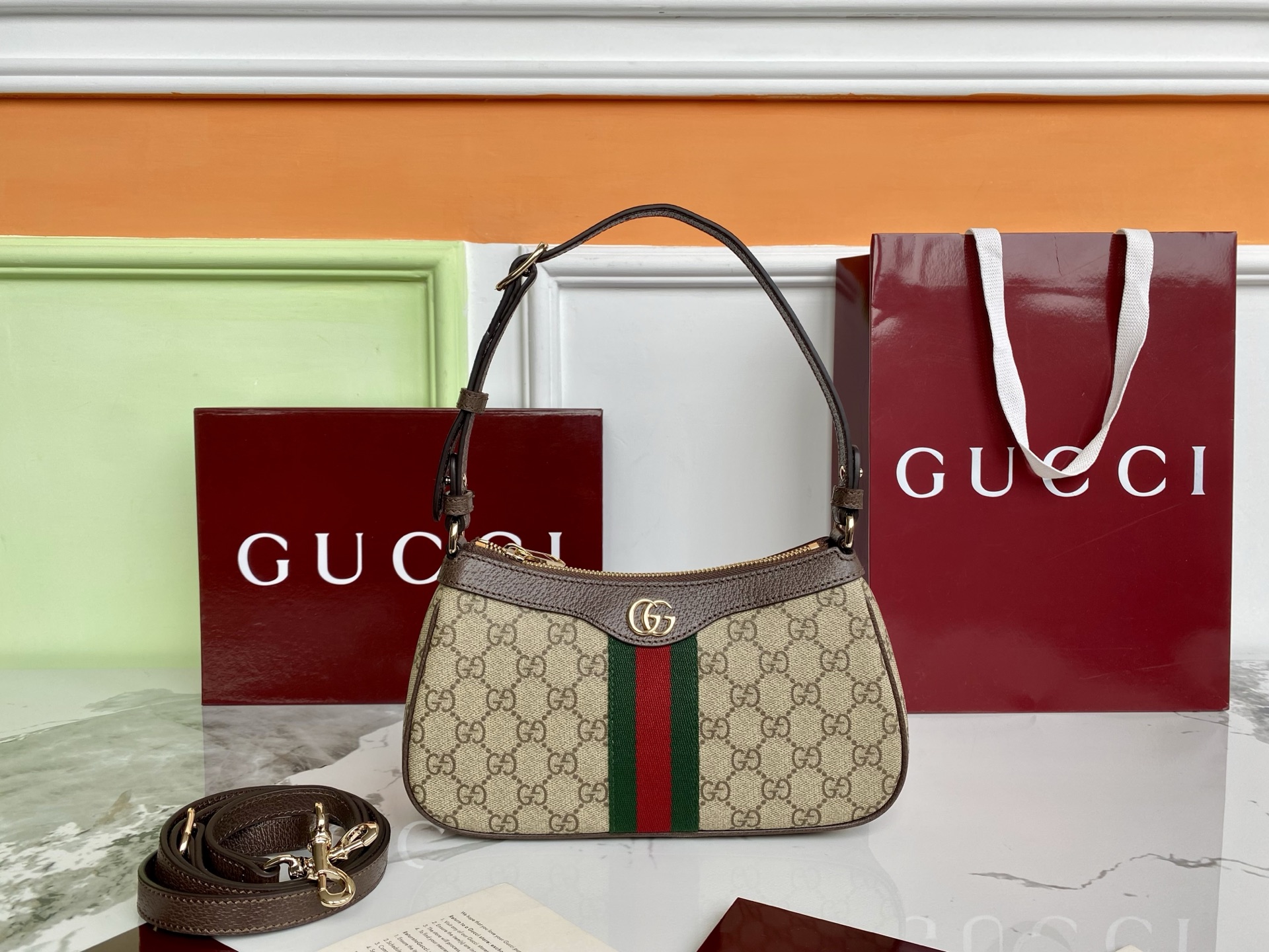 Gucci Sac Bandoulière d'Épaule pour Femme en Toile GG Supreme Ophidia