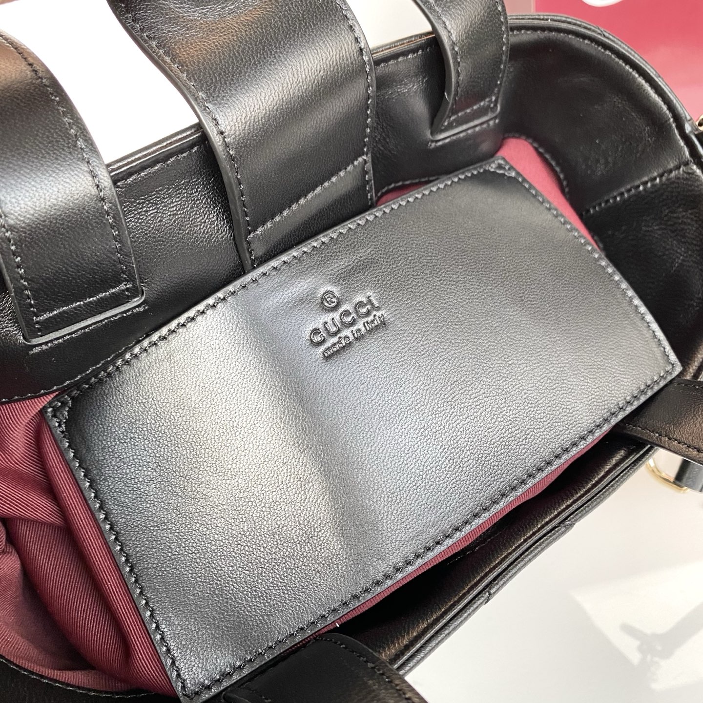 Gucci Marmont Mini Top Handle Bag - Black Chevron Leather Shoulder Bag 8 i1759912902545 856 0 6
