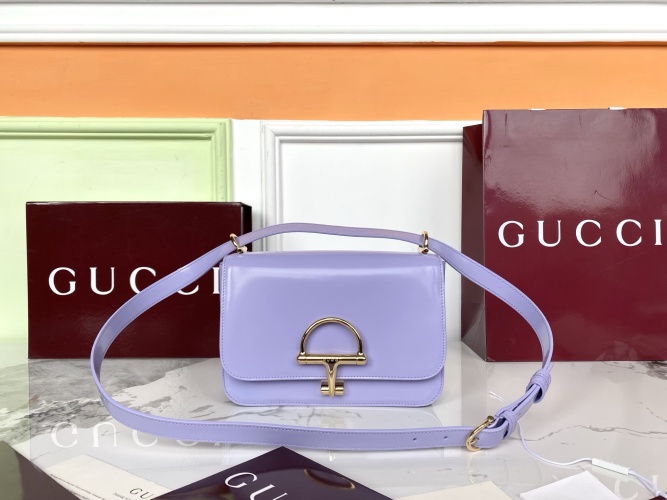Gucci 1955 Horsebit Bag: A Timeless Shoulder Bag in Lilac Leather 1 Gucci 1955 Horsebit Bag: A Timeless Shoulder Bag in Lilac Leather