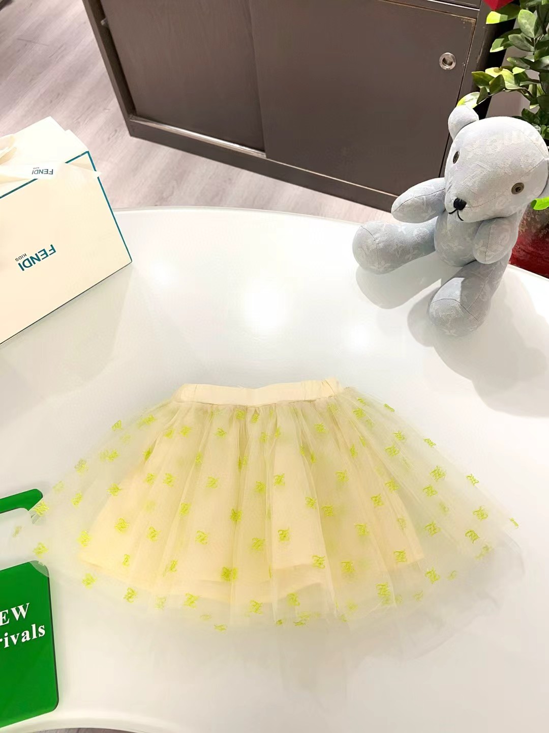 @126 falda de media longitud de edición original personalizada de gran venta, malla teñida personalizada con bordado co…