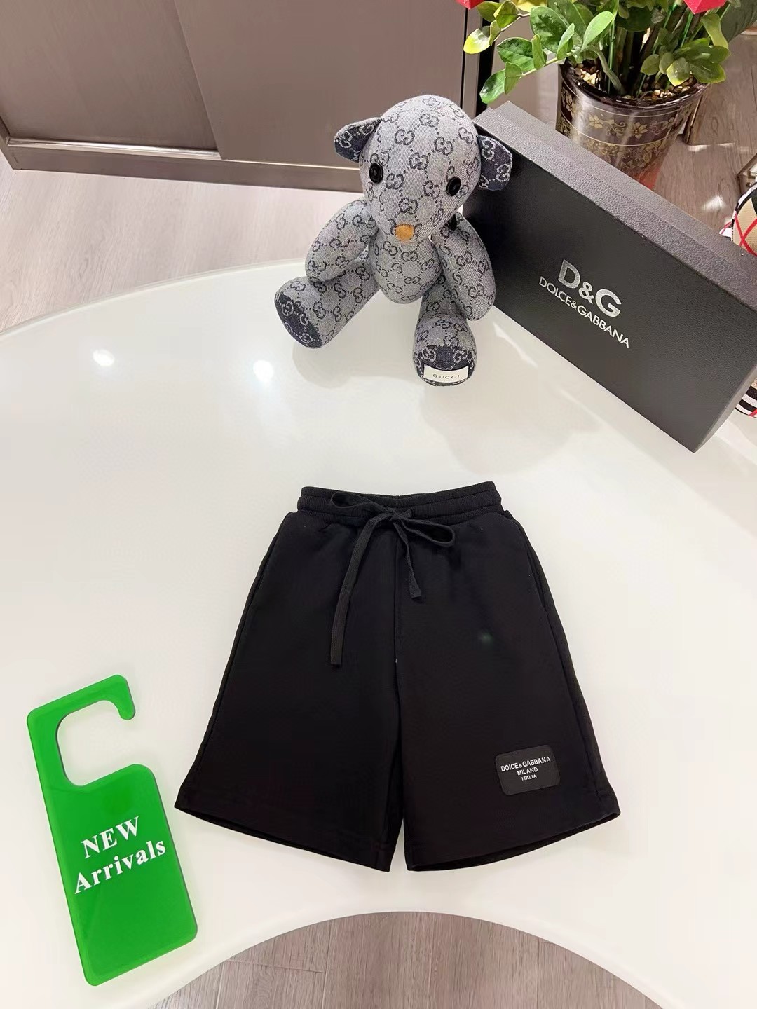 @116 Pantalones cortos personalizados originales de mostrador, etiqueta DG, algodón, estilo Bermuda, diseño amplio, cin…