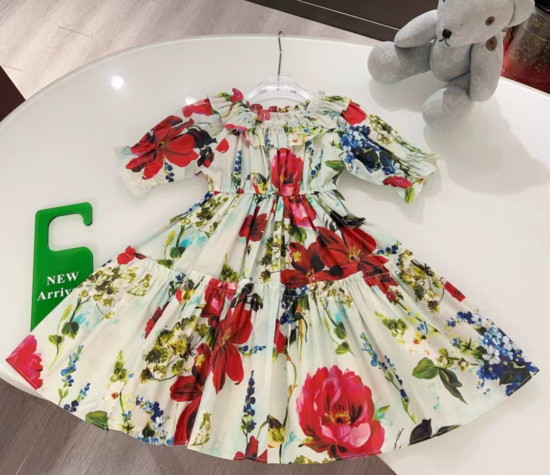 Vestido personalizado original de mostrador @198, tela estampada teñida a medida 120, falda de gran vuelo, el estampado…