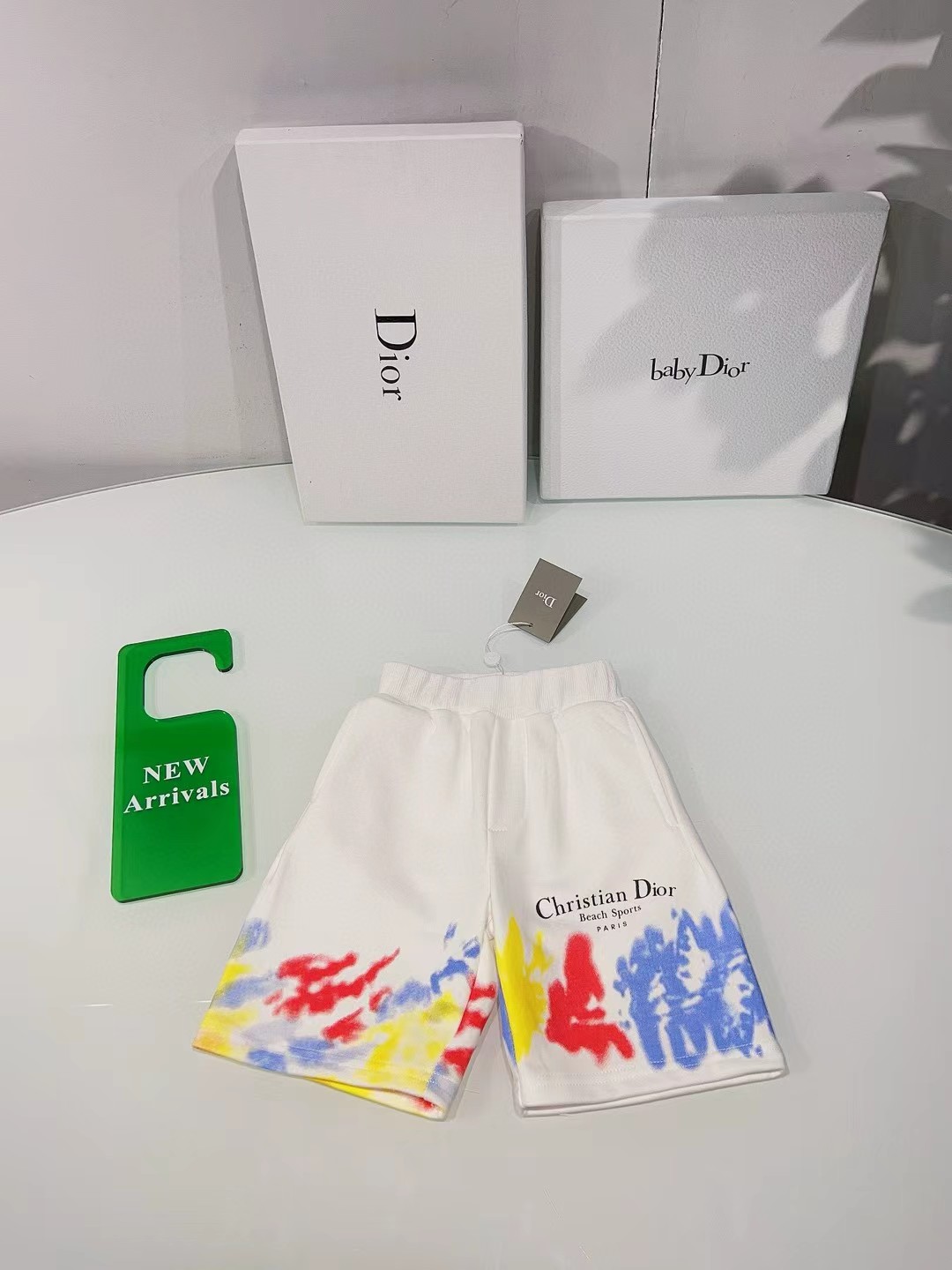 Pantalones cortos personalizados originales de mostrador @116, confeccionados en tejido de algodón con estampado de lun…