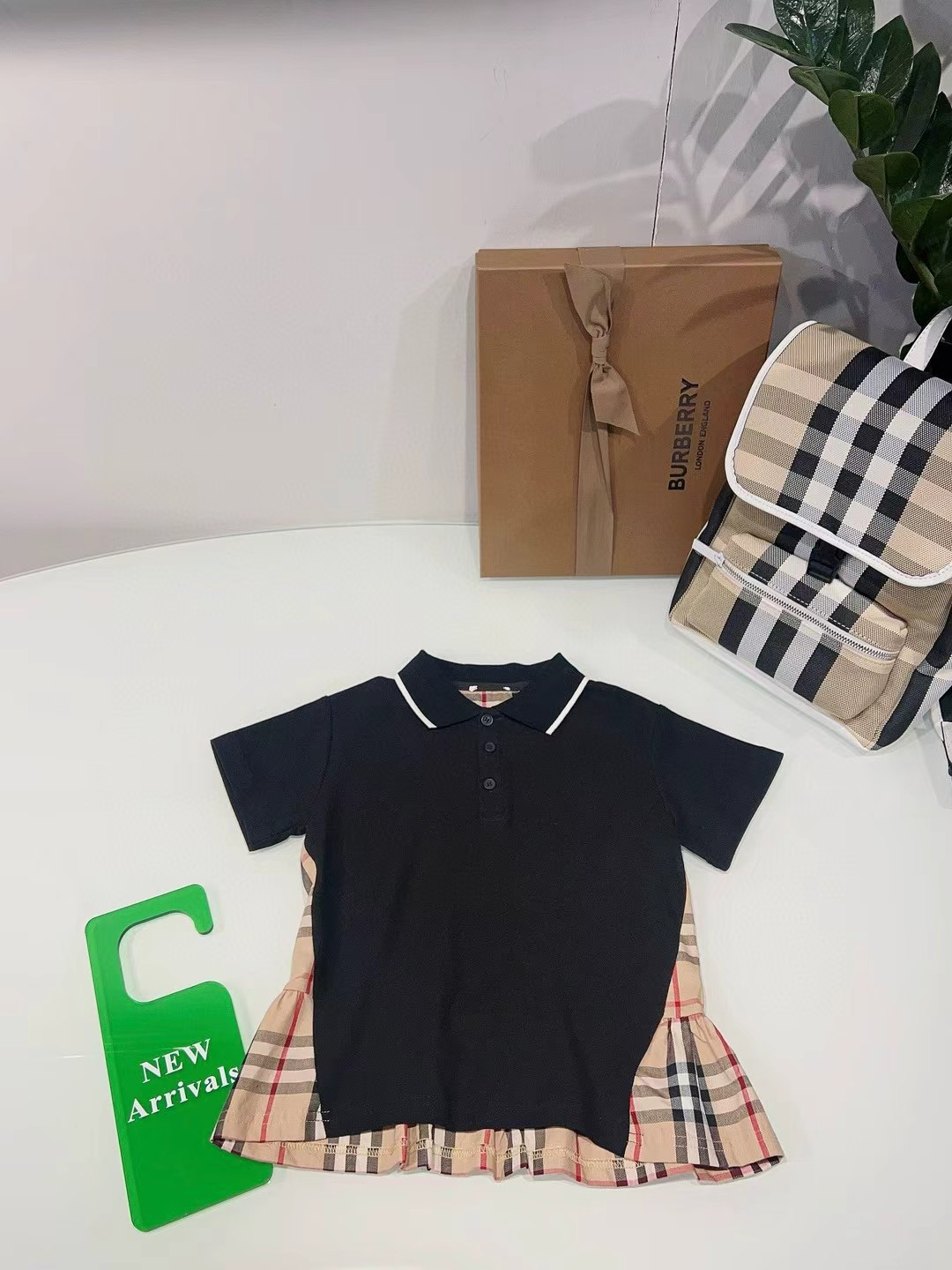 @106 boutique original custom, spliced plaid design polo shirt, elegant style, very fashionable and good-looking, in st…