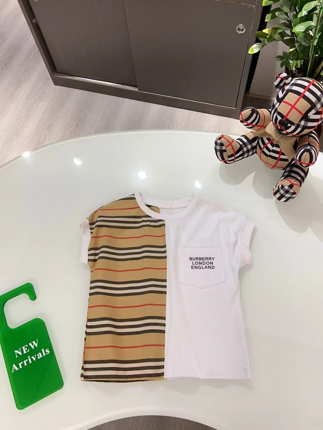 @86 Camiseta de manga corta personalizada original de mostrador, con refuerzos, envío inmediato, tallas 100-160.