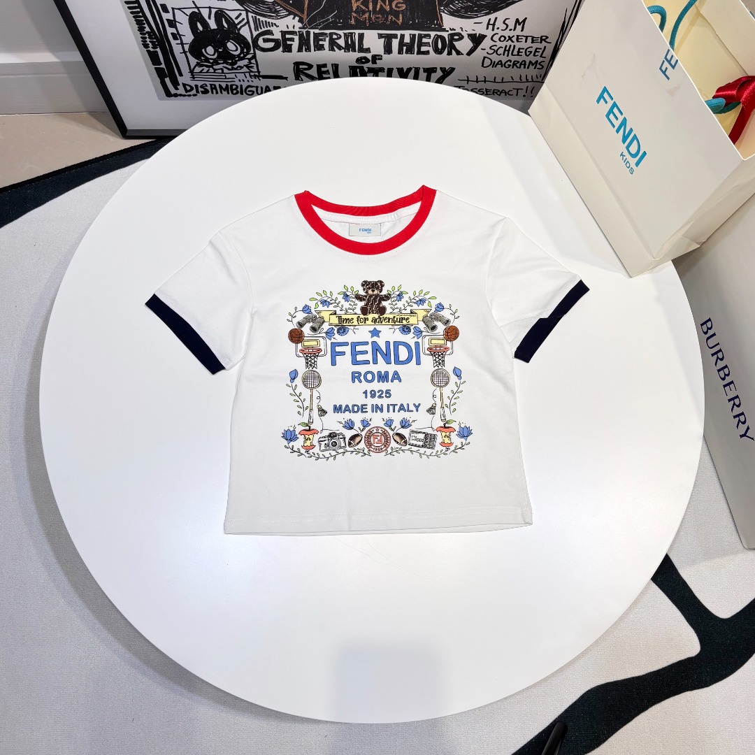 Fendi Kids White Cotton T-Shirt with Logo Graphic Print - Sizes 100-150 7 o 1iv5bmd567s4tmeqbu1ut31jqg3