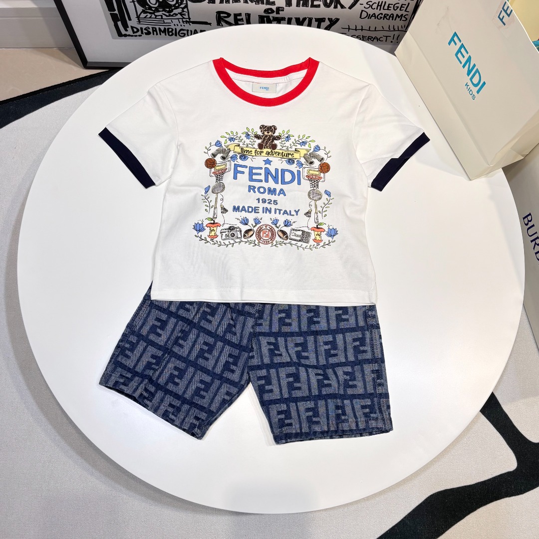 Fendi Kids White Cotton T-Shirt with Logo Graphic Print - Sizes 100-150 3 o 1iv5bmd571eo71dcl1q5a1bjvhco8