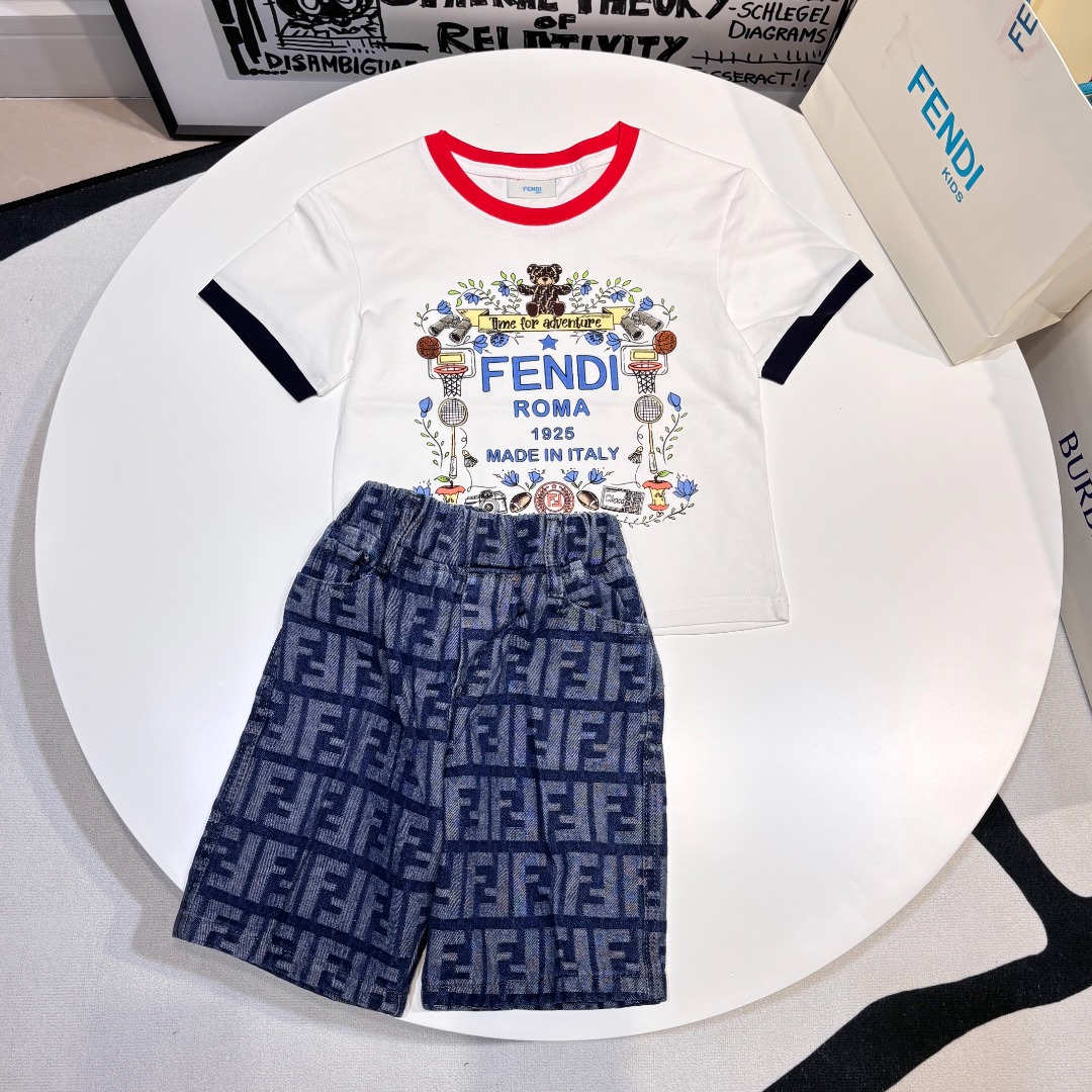 Fendi Kids White Cotton T-Shirt with Logo Graphic Print - Sizes 100-150 4 o 1iv5bmd571srv17vg2t31a5r89b7