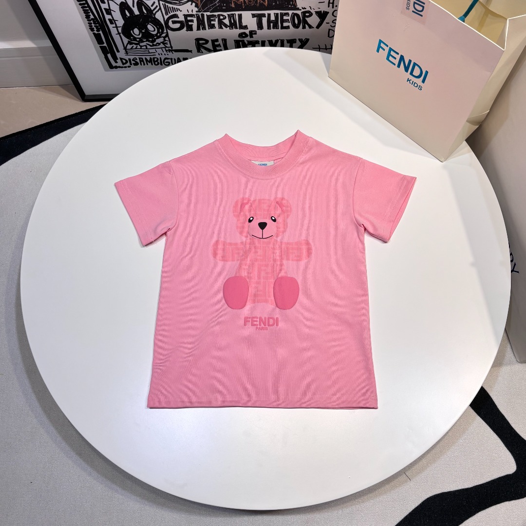 Fendi Kids Pink T-Shirt with Teddy Bear Print - Size 100-150 1 o 1iv5t4rhvbuqkt1161o16gb1i8r1