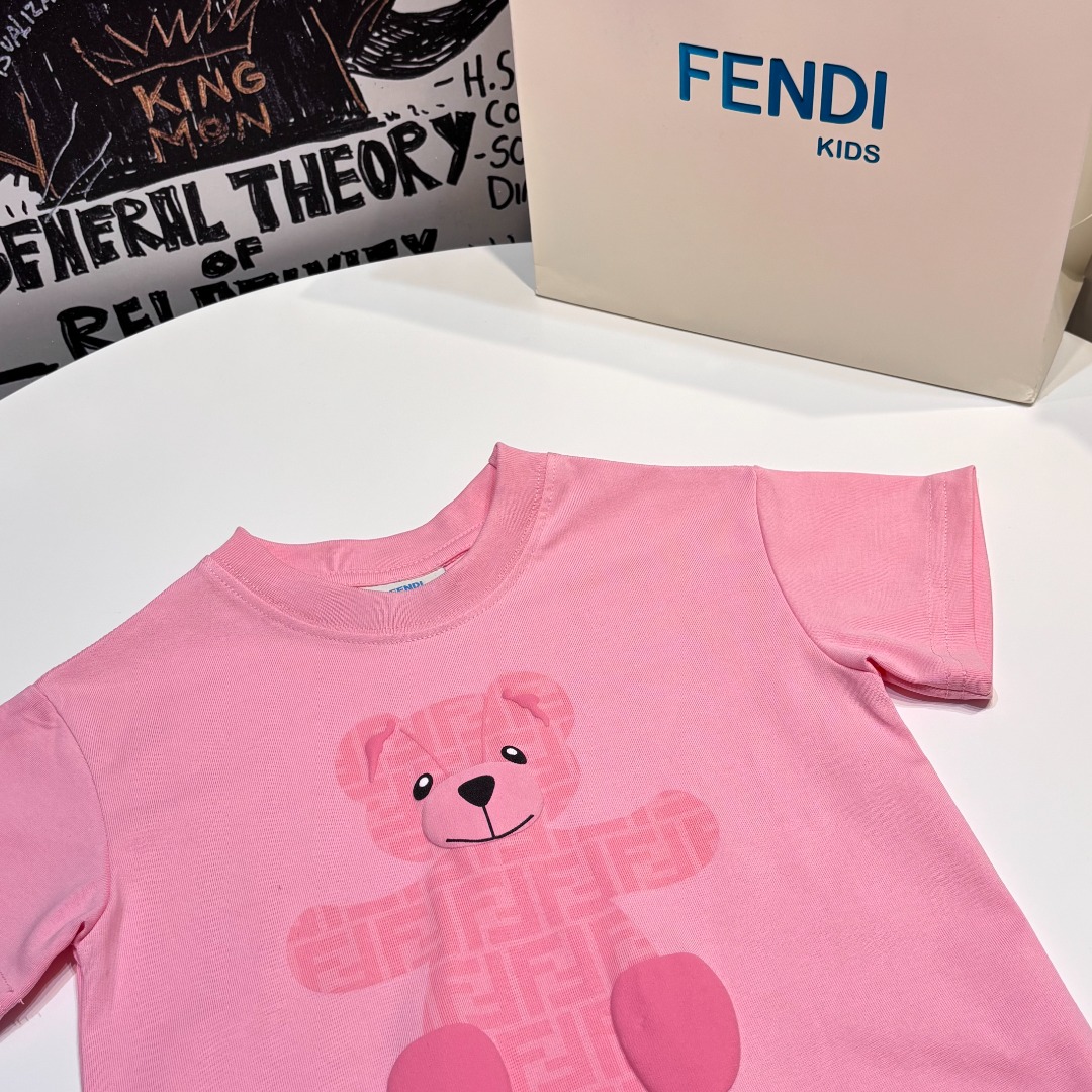 Fendi Kids Pink T-Shirt with Teddy Bear Print - Size 100-150 2 o 1iv5t4ri09711ivc1tts1f2nstu3