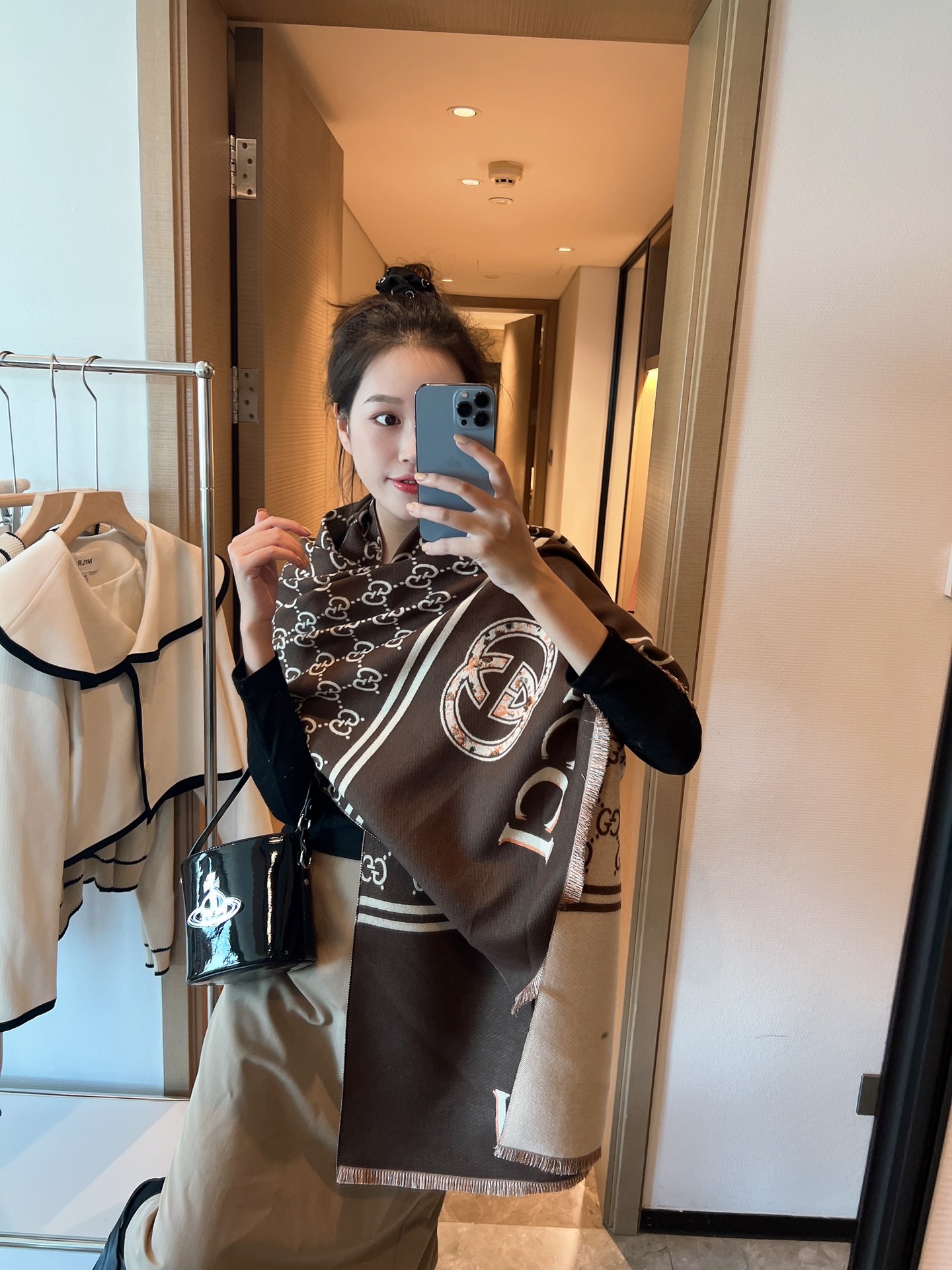 Gucci ダブルG 羊毛スカーフ - 高品質な貿易ルート商品