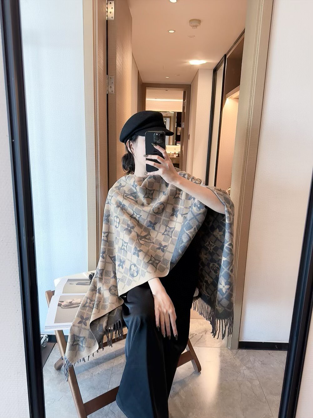 路易威登 170号 スカーフ 高級純羊毛シルク混合