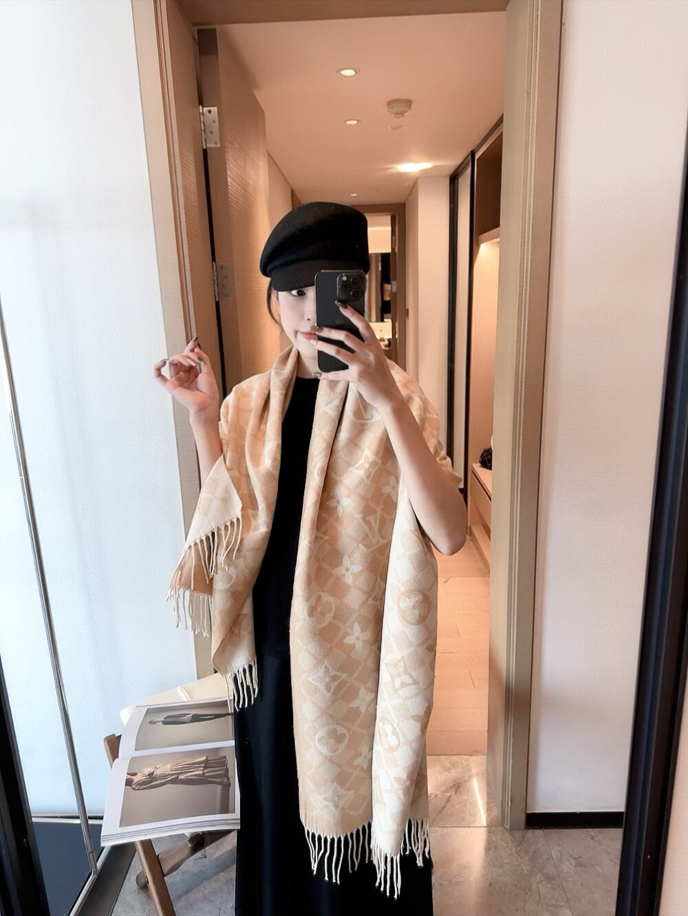 路易威登 高級純羊绒スカーフ 上品な触感とデザイン