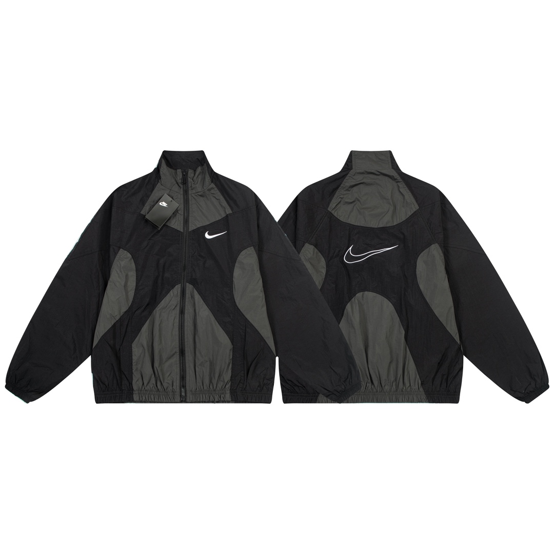 🔥Estilo 538🔥 Nike Chaqueta cortavientos de tejido de sarga combinada, unisex. Tallas S a XL