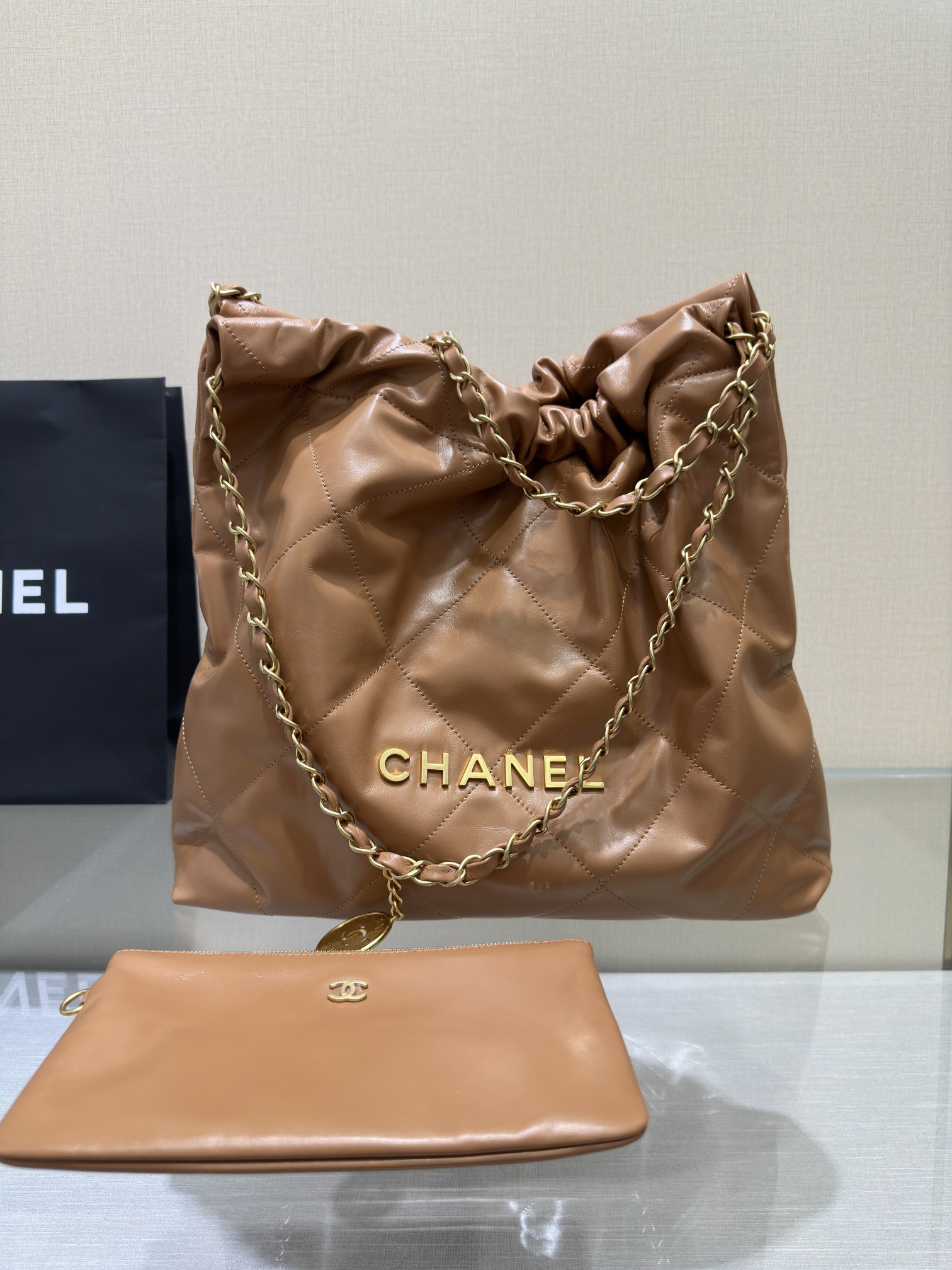 Chanel Borse Borsette Replica di qualità AAAA
 Caramello Openwork Pelle vitello bovina Vintage