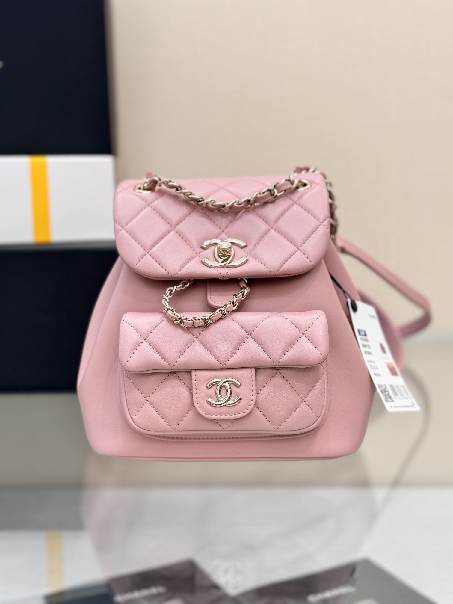 Chanel Duma AAAAA+
 Bags Backpack Pink Calfskin Cowhide