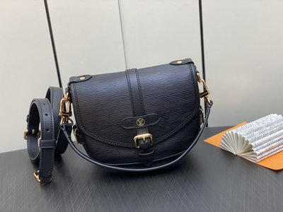 Louis Vuitton LV Saumur Fashion Bags Handbags Black Epi Circle M23469