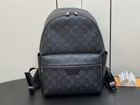 Louis Vuitton LV Discovery Bags Backpack Black Men Monogram Eclipse Cowhide M22558