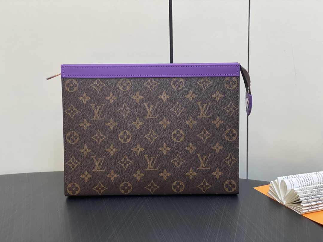 Louis Vuitton Top purchasing agent special offer Officially on sale M61692 presbyopic purple M82859 lv handbag clutch series Pochette Voyage medi