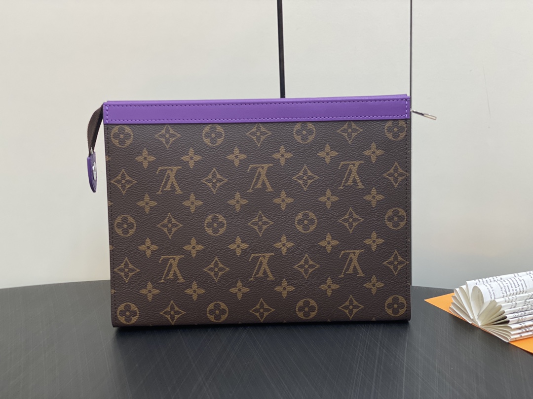 Louis Vuitton Top purchasing agent special offer Officially on sale M61692 presbyopic purple M82859 lv handbag clutch series Pochette Voyage medi