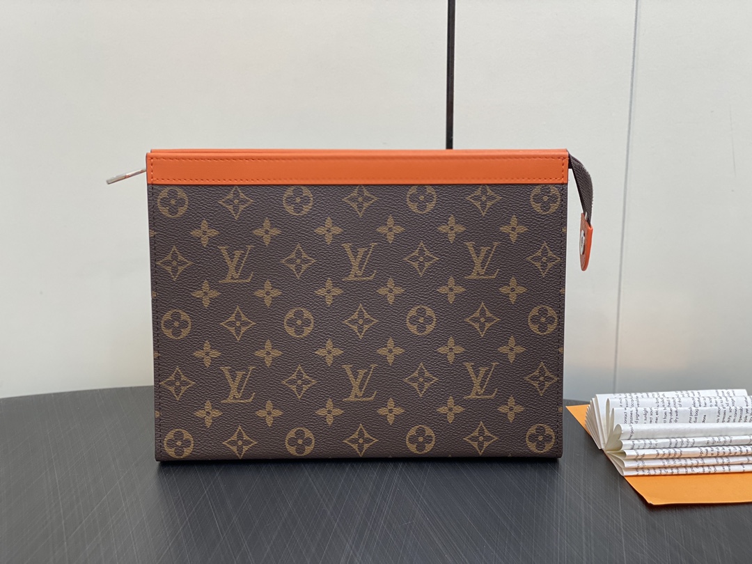 Top purchasing agent official M61692 presbyopic orange M82855 handbag clutch series Pochette Voyage medium handbag is cut from the new i
