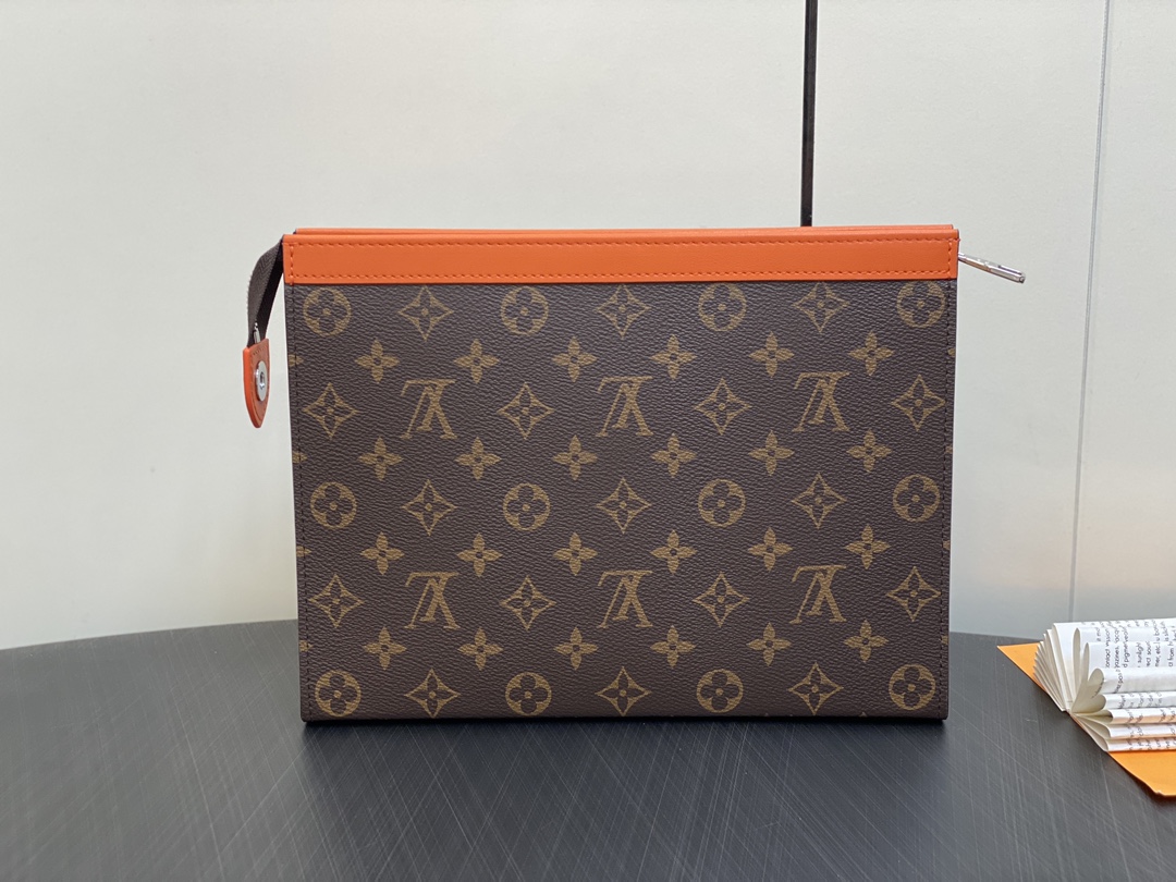 Top purchasing agent official M61692 presbyopic orange M82855 handbag clutch series Pochette Voyage medium handbag is cut from the new i