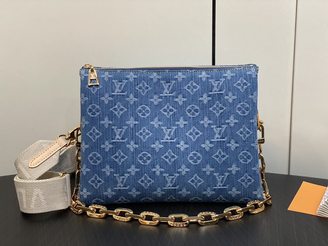 顶级原单M24564蓝色丹宁牛仔链条包系列当季新款COUSSIN小号手袋M57791Coussin小号T