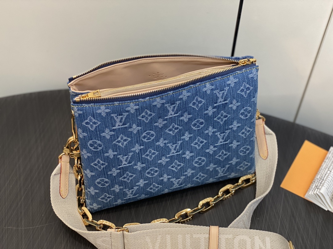 顶级原单M24564蓝色丹宁牛仔链条包系列当季新款COUSSIN小号手袋M57791Coussin小号T