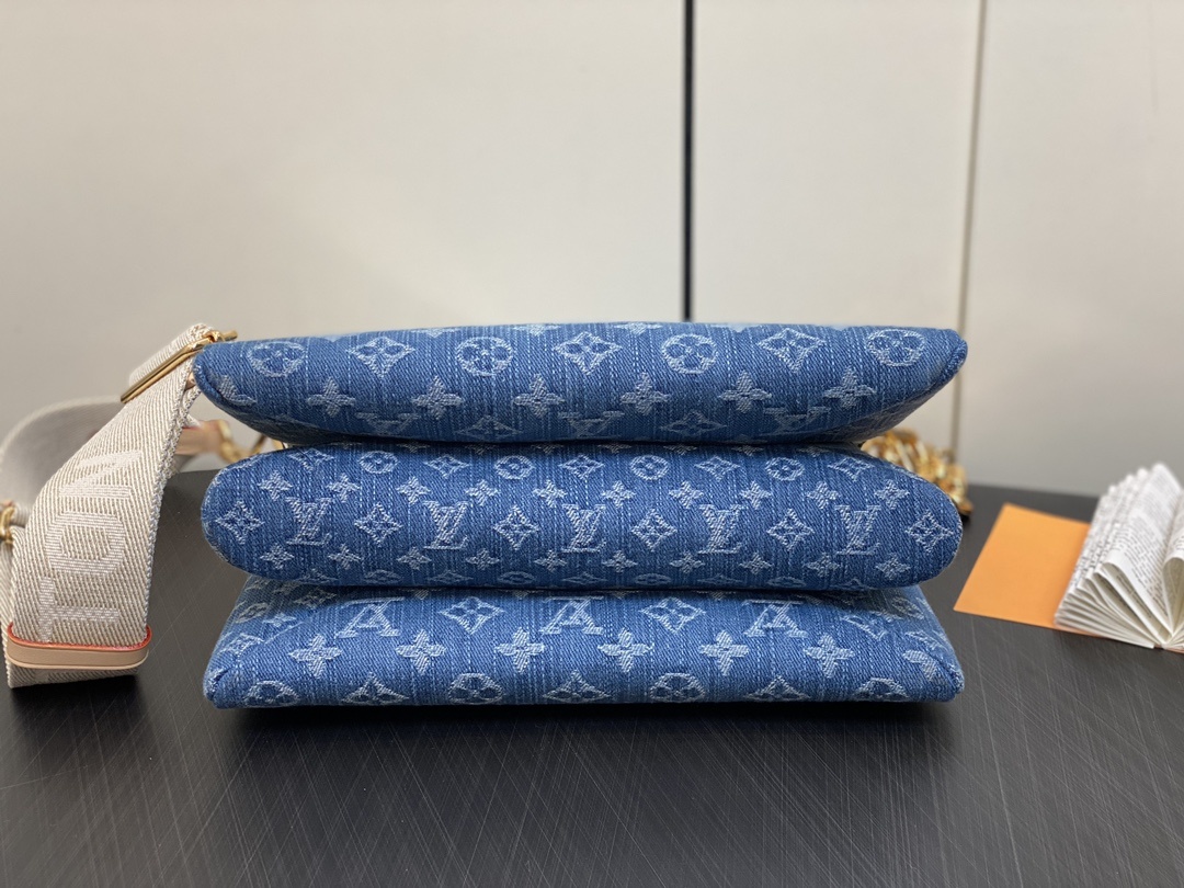 顶级原单M24564蓝色丹宁牛仔链条包系列当季新款COUSSIN小号手袋M57791Coussin小号T