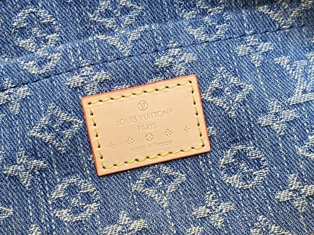 顶级原单M46830蓝色丹宁牛仔圆筒包圆鼓包系列PapillonDenimBleu子母手袋本款Papil