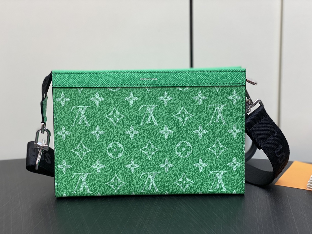 顶级原单M83099绿色男包两件套系列三件套GastonWearableWallet手袋脱胎于Poche
