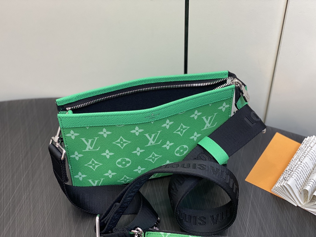 顶级原单M83099绿色男包两件套系列三件套GastonWearableWallet手袋脱胎于Poche