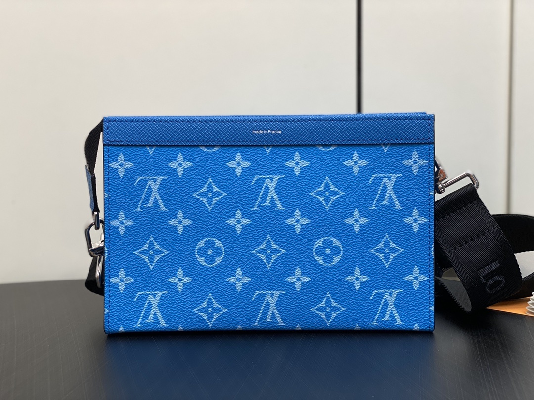 顶级原单M83099蓝色男包两件套系列三件套GastonWearableWallet手袋脱胎于Poche
