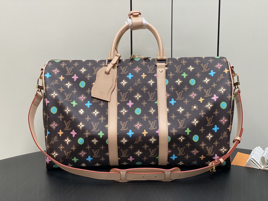 Louis Vuitton Top Purchasing Special Offer Officially selling M24901 Brown Color Travel Bag Series Lv X YK Keepall 50 Travel Bag M24901 Brown Col