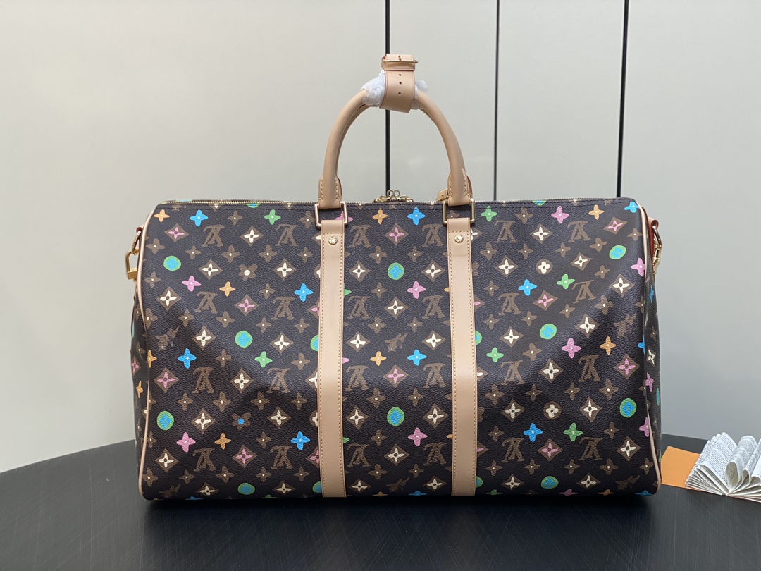 Louis Vuitton Top Purchasing Special Offer Officially selling M24901 Brown Color Travel Bag Series Lv X YK Keepall 50 Travel Bag M24901 Brown Col