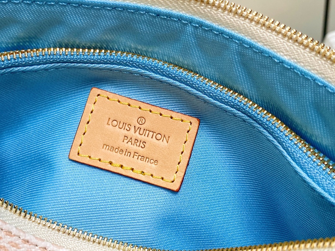 顶级原单N40642浅蓝格子麻将包系列POCHETTEACCESSOIRES手袋本款PochetteAc