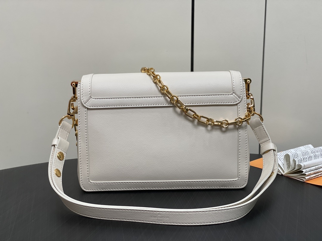顶级原单M25209白色全皮达芙妮系列DAUPHINESOFT中号手袋M25209黑色M25048橙色M