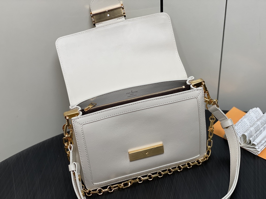 顶级原单M25209白色全皮达芙妮系列DAUPHINESOFT中号手袋M25209黑色M25048橙色M