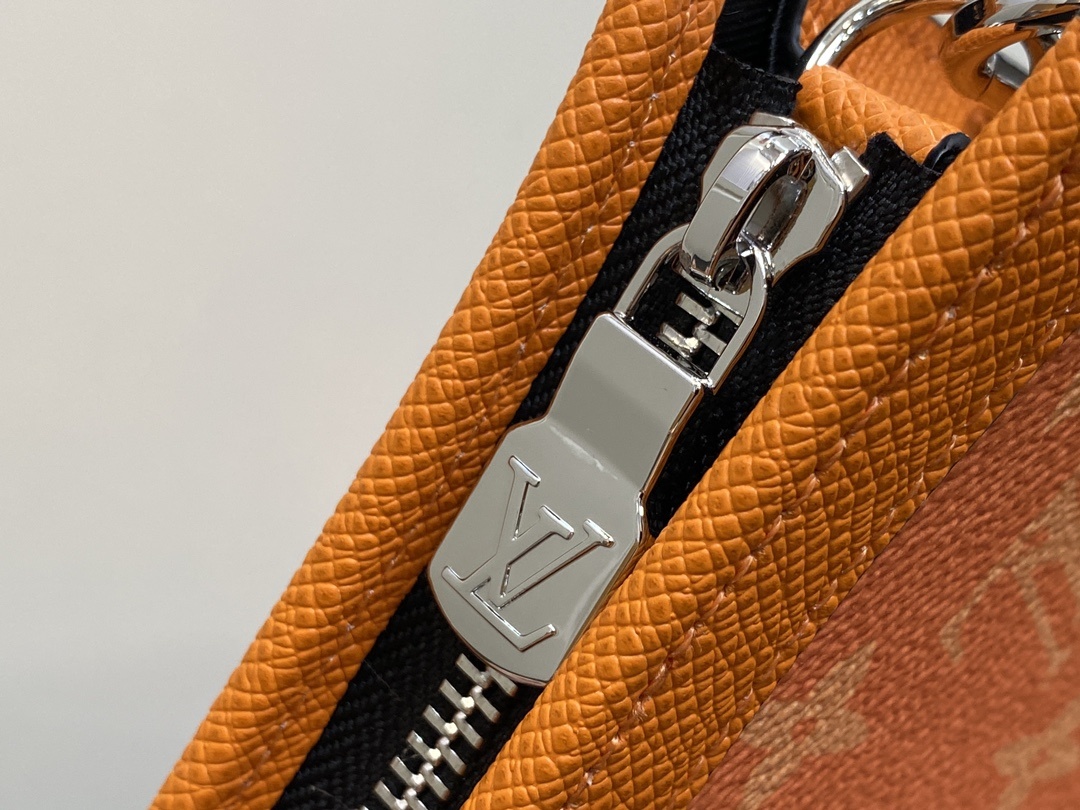 顶级原单M30935橙色男包两件套系列AlphaWearable钱夹融合MonogramEclipse帆