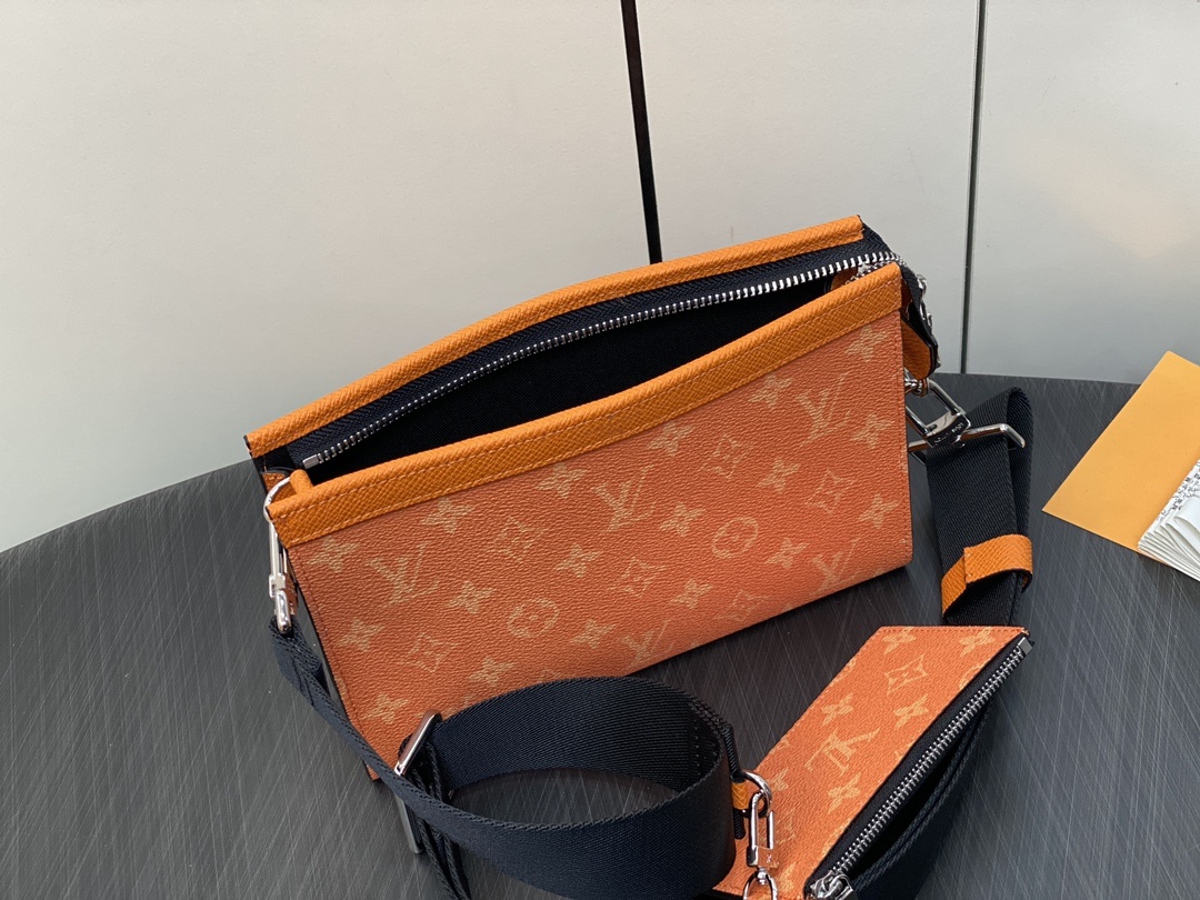 顶级原单M30935橙色男包两件套系列AlphaWearable钱夹融合MonogramEclipse帆