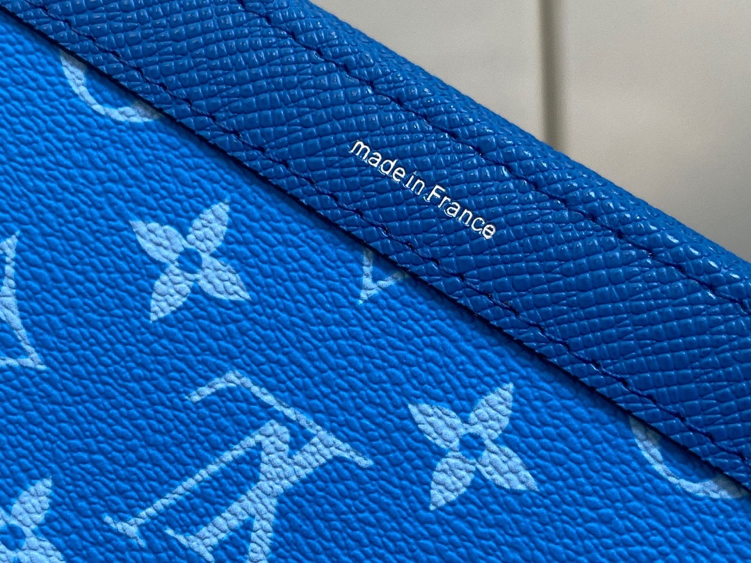 顶级原单M83099蓝色男包两件套系列三件套GastonWearableWallet手袋脱胎于Poche