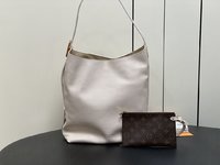 Louis Vuitton Handbags Tote Bags Beige Black Brown White Cowhide M25022