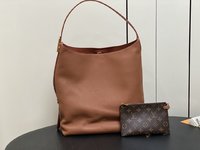 Louis Vuitton Handbags Tote Bags Beige Black Brown White Cowhide M24974
