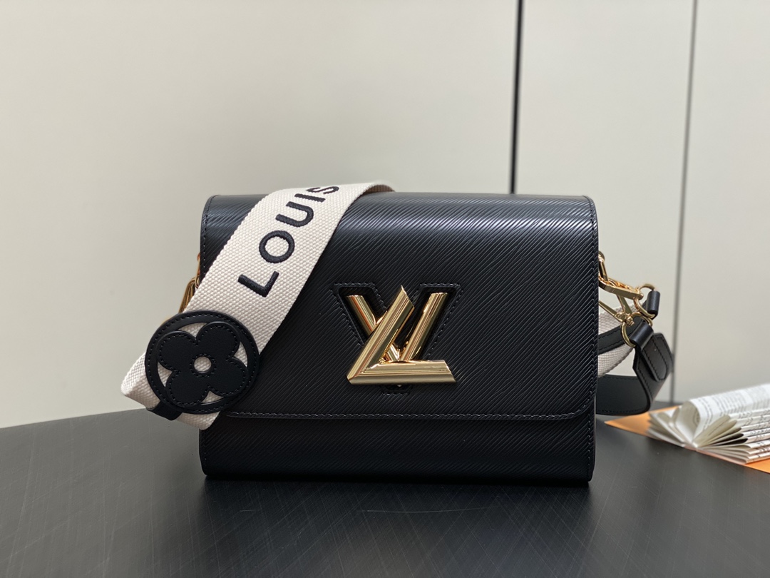 Louis Vuitton Borse Borsette Nero Epi Tessuto LV Twist M24765