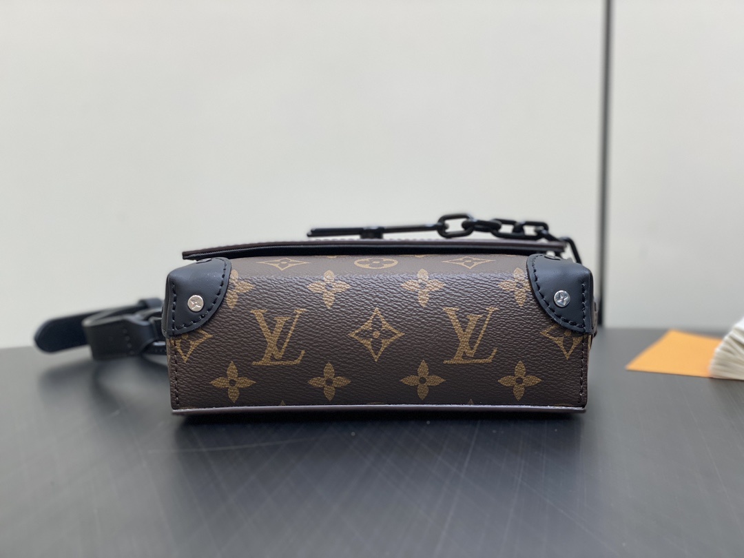 顶级原单M83613老花男包迷你邮差包系列本款Steamer迷你手袋取材MonogramMacassar