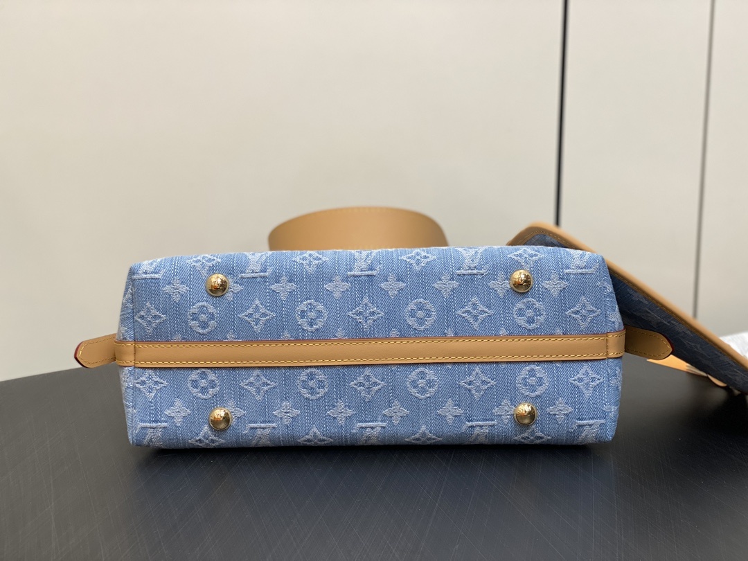顶级原单M11462浅蓝色牛仔变码芯片版购物袋系列Carryall小号手袋本款CarryAll中号手袋融