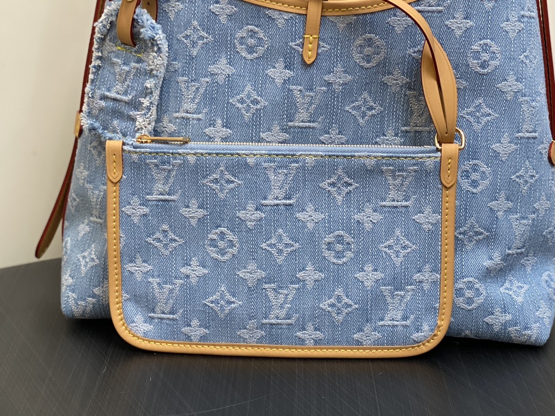 顶级原单M11462浅蓝色牛仔变码芯片版购物袋系列Carryall小号手袋本款CarryAll中号手袋融