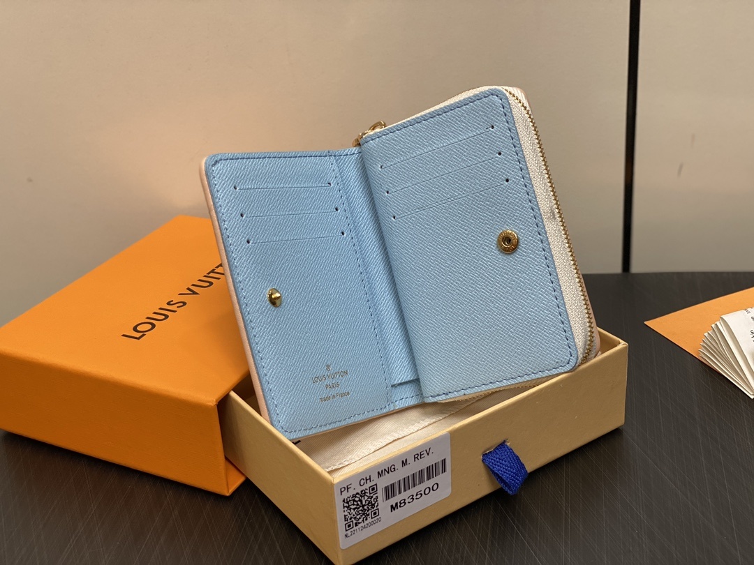顶级原单M83500白色牛仔变码芯片版两折钱包系列航海系列LouWallet钱包用体现Tweed的材质和