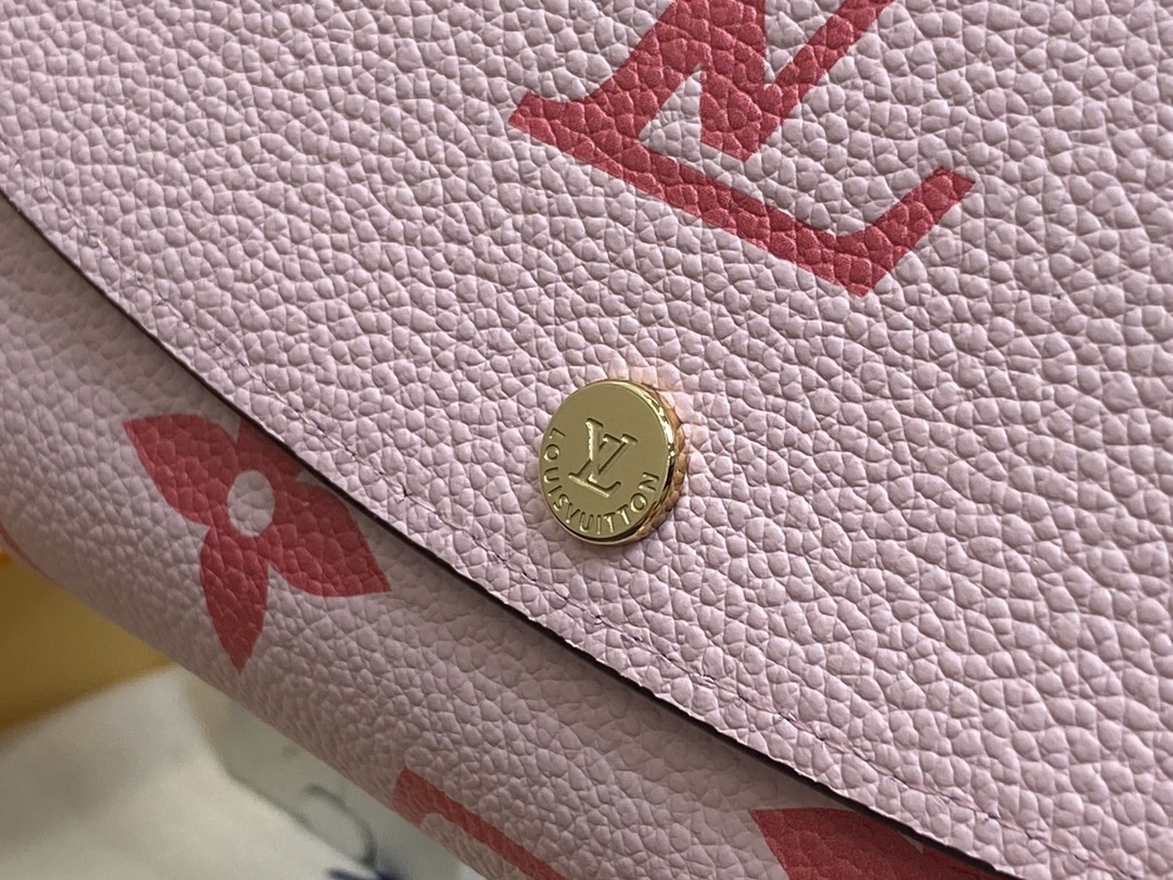 顶级原单M60699粉色丝印全皮翻盖三折钱包系列Emilie钱夹采用柔软的Monogram帆布制成衬以颜