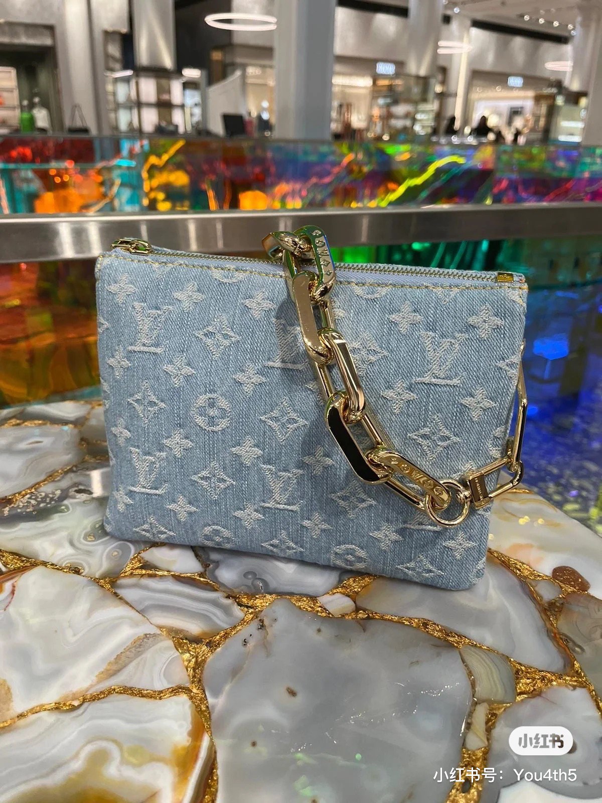 Louis Vuitton M11401 light blue denim authentic picture